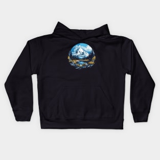 Nature Artwork Mountains Kids Hoodie